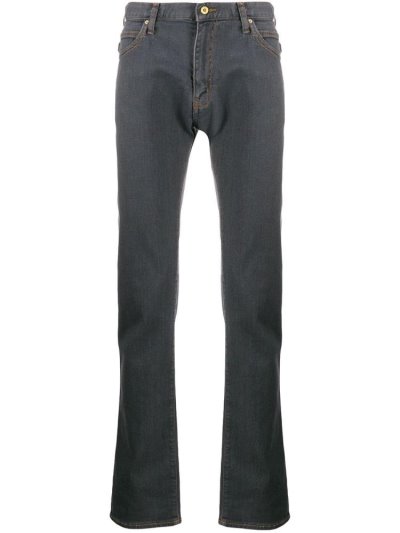 Armani Emporio Contrasting Stitching Jeans Herren Schwarz | AUPL9DPO
