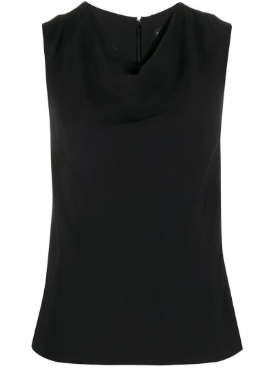 Armani Emporio Cowl Neck Ärmellose Bluse Damen Schwarz | SIVN7XQI