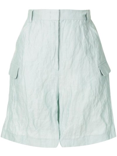 Armani Emporio Crinkle Effect Kurze Hose Damen Grün | LIZ09VUZ