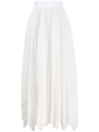 Armani Emporio Crinkle Effect Midi Röcke Damen Weiß | XEHT95FF