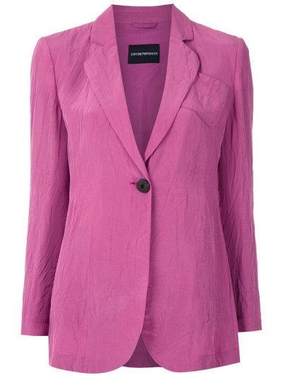 Armani Emporio Crinkled Single Breasted Blazer Damen Rosa | 8OVMYPV2