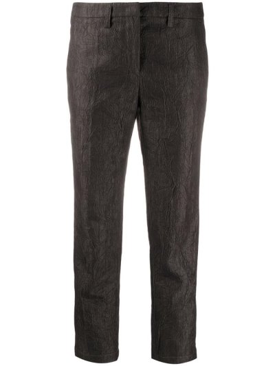 Armani Emporio Crinkled Slim Fit Hose Damen Blau | FHUID4JP