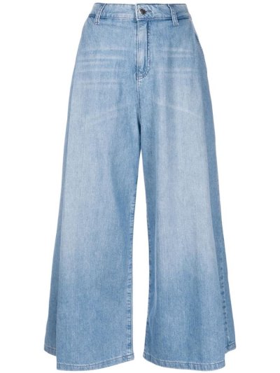 Armani Emporio Cropped Weite Leg Jeans Damen Blau | J0KK1E2W