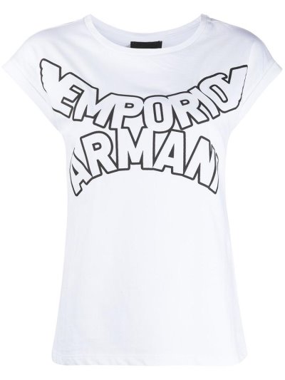 Armani Emporio Curved Logo Bomberjacke Damen Weiß | QYQ93J8R