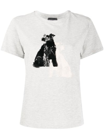 Armani Emporio Dog Print Bomberjacke Damen Grau | BINGI36X