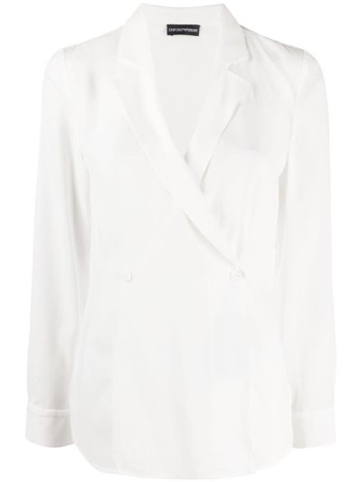 Armani Emporio Double Breasted Blazer Damen Weiß | Y090ZB6H