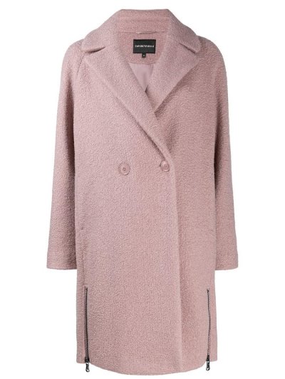 Armani Emporio Double Breasted Mäntel Damen Rosa | C2V5FO24