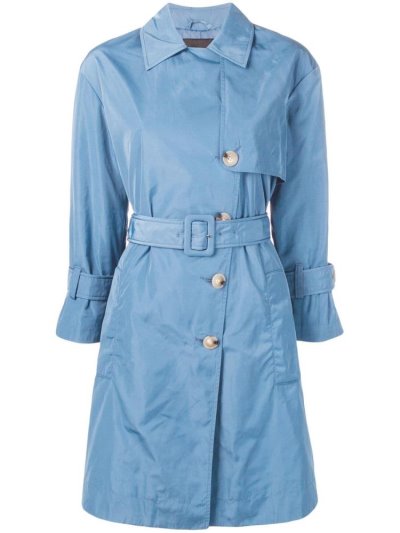 Armani Emporio Double Breasted Trench Coat Mäntel Damen Blau | MTMW8TMX