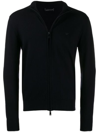 Armani Emporio Eagle Logo Strickjacke Herren Blau | RZWZPW9N
