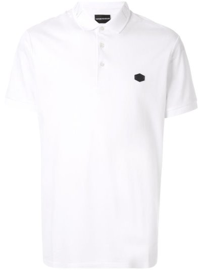 Armani Emporio Eagle Patch Polo Hemd Herren Weiß | VI4WDGOJ