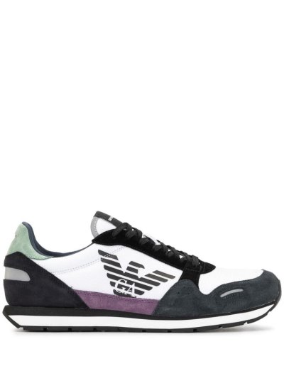 Armani Emporio Eagle Print Spitze Up Sneakers Herren Mehrfarbig | GZ7LCXHE