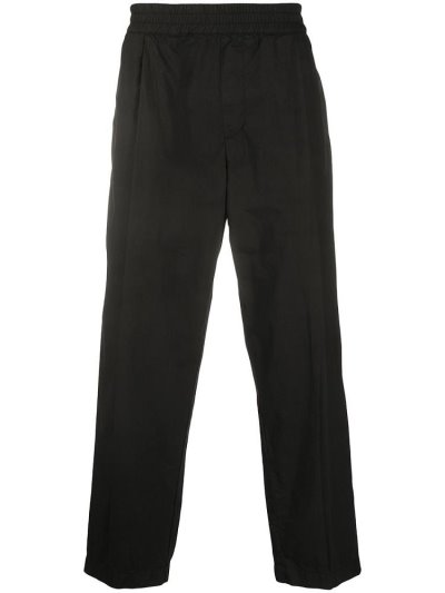 Armani Emporio Elasticated Taille Straight Hose Herren Schwarz | P09KAQG7