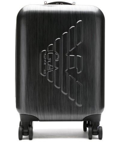 Armani Emporio Embossed Logo Trolley Tasche Herren Schwarz | A9OK4SH2