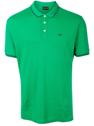 Armani Emporio Embroidered Logo Polo Hemd Herren Grün | R4Y3BRM5