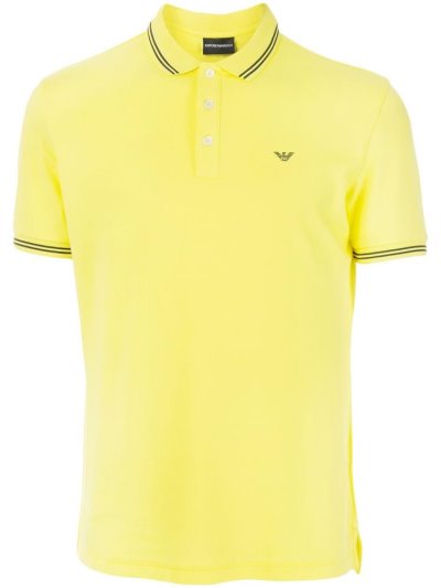 Armani Emporio Embroidered Logo Polo Hemd Herren Gelb | TXBPBWIN