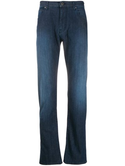 Armani Emporio Faded Slim Jeans Herren Blau | O1M8GV16