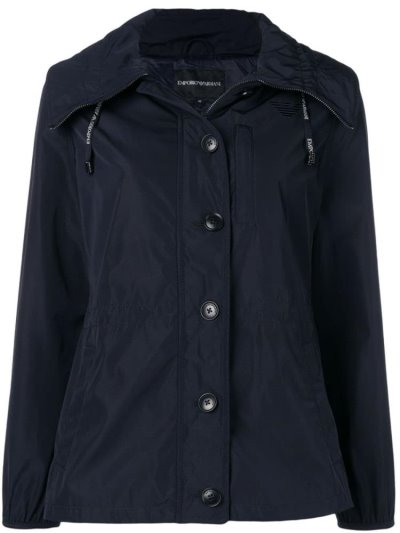 Armani Emporio Fitted Mit Kapuze Jacke Damen Blau | X3M6OO1S