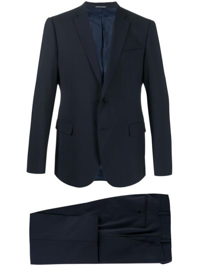 Armani Emporio Fitted Two Piece Anzüge Herren Blau | ZMFQ8C31