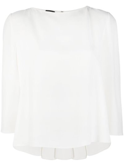 Armani Emporio Flared 3/4 Sleeves Bluse Damen Weiß | QX3GPRP8