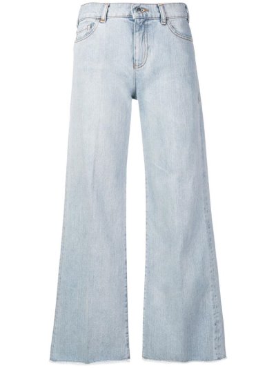 Armani Emporio Flared Leg Jeans Damen Blau | IVB8U0YT