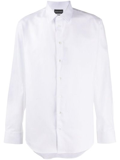Armani Emporio Formal Long Sleeve Hemd Herren Weiß | 0SH7DHW5
