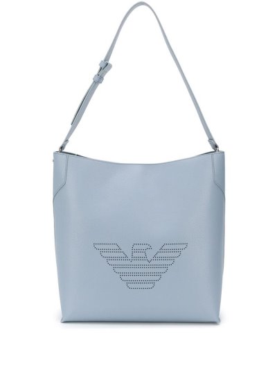 Armani Emporio Fretwork Logo Schultertaschen Damen Blau | WSZHJE20