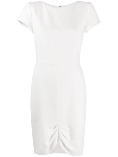 Armani Emporio Gathered Hem Midi Kleider Damen Weiß | 2XB02WT5