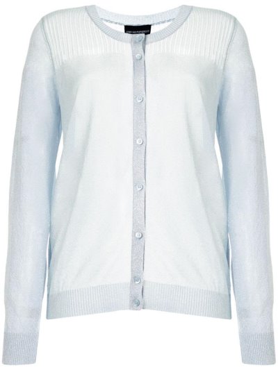 Armani Emporio Glitter Knit Strickjacke Damen Blau | 0V12JCEG