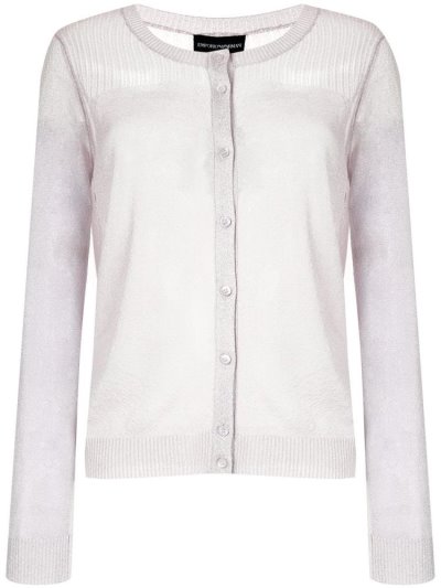 Armani Emporio Glitter Knit Strickjacke Damen Silber | VTHO39P2