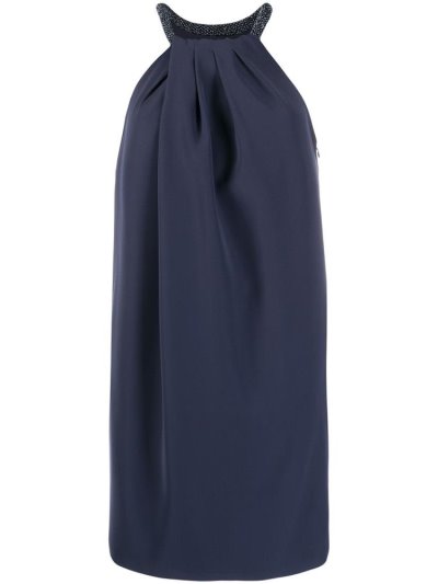 Armani Emporio Halterneck Shift Kleider Kleider Damen Blau | O20LEZCM