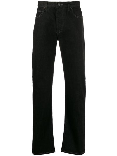 Armani Emporio High Rise Straight Leg Jeans Herren Schwarz | KTOVZ611