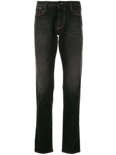 Armani Emporio High Rise Straight Leg Jeans Herren Grau | N1CZWYIN
