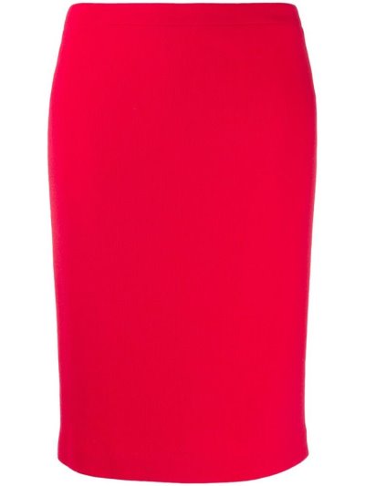 Armani Emporio High Taille Pencil Skirt Röcke Damen Rot | B3NEAY57