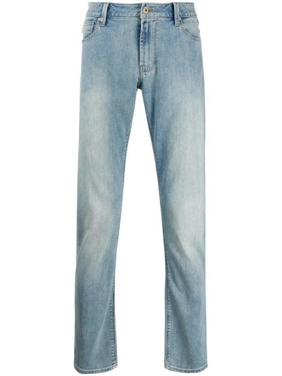 Armani Emporio J15 Straight Leg Jeans Herren Blau | YCG30DOA