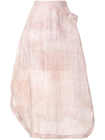 Armani Emporio Jacquard Asymmetric Draped Midi Röcke Damen Rosa | X796YNTU