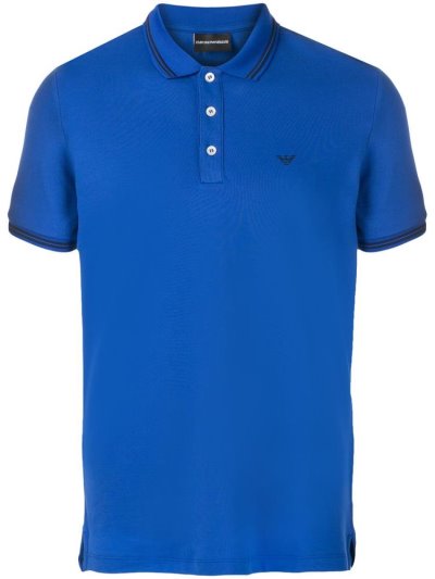 Armani Emporio Klassische Polo Hemd Herren Blau | GRK5L4Q0