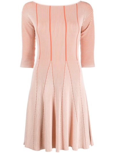 Armani Emporio Knitted Midi Kleider Damen Rot | BN541PZI