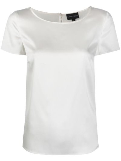 Armani Emporio Kurzes Sleeve Bluse Damen Weiß | CVGSHU5T