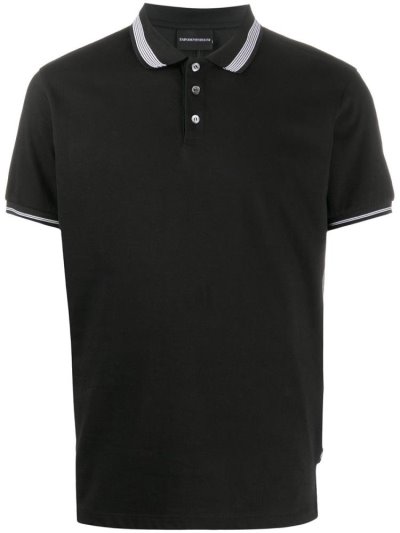 Armani Emporio Kurzes Sleeve Logo Polo Hemd Herren Schwarz | CIDFWD6Q