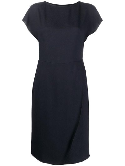 Armani Emporio Kurzes Sleeve Round Neck Kleider Damen Blau | 7CBUC3ZK