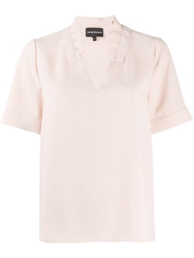 Armani Emporio Kurzes Sleeve Shift Bluse Damen Beige | XKWN7PCW