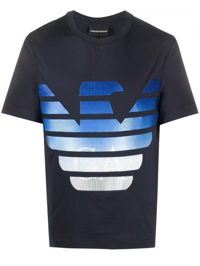 Armani Emporio Large Logo Bomberjacke Herren Blau | RG09C2UG