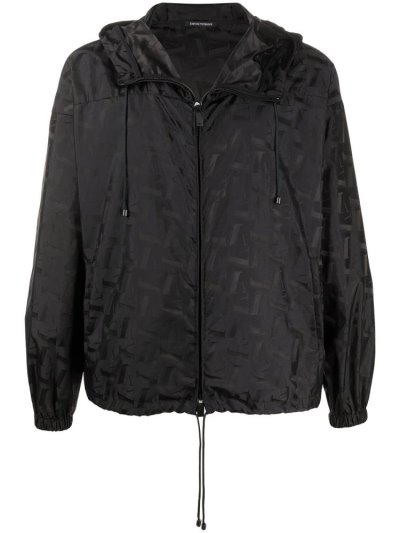 Armani Emporio Laufschuhe Jacquard Jacke Herren Schwarz | RM2CH9KD