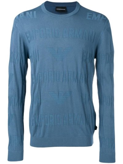 Armani Emporio Laufschuhe Pullover Herren Blau | LCT2CLEW
