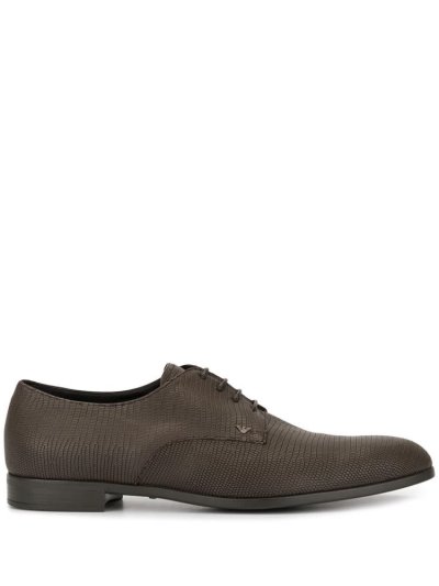 Armani Emporio Leder Derby Schuhe Herren Braun | O0D8TK9W