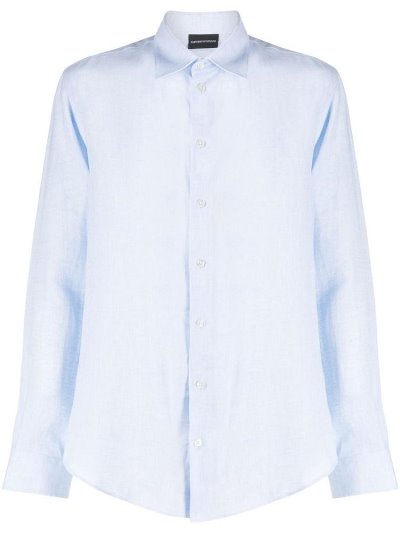 Armani Emporio Line Long Sleeve Hemd Herren Blau | 5CF96G5C