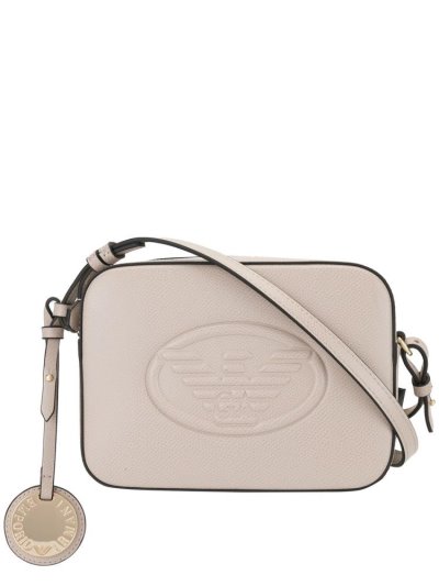 Armani Emporio Logo Embossed Camera Bag Tasche Damen Beige | HJC3D2HZ