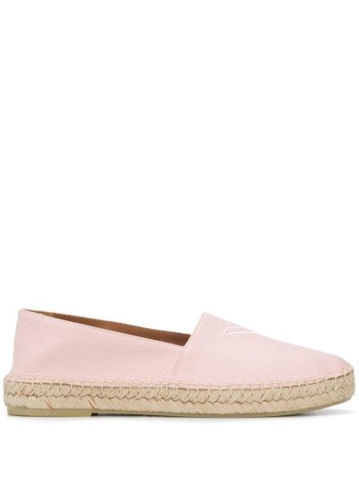 Armani Emporio Logo Embroidered Espadrilles Schuhe Damen Rosa | 98RH28XB