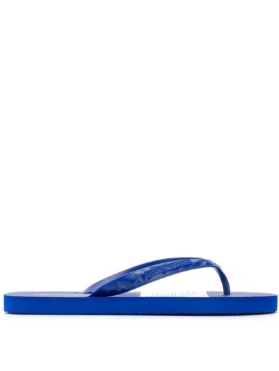 Armani Emporio Logo Flip Flops Herren Blau | 7GG0D7E8