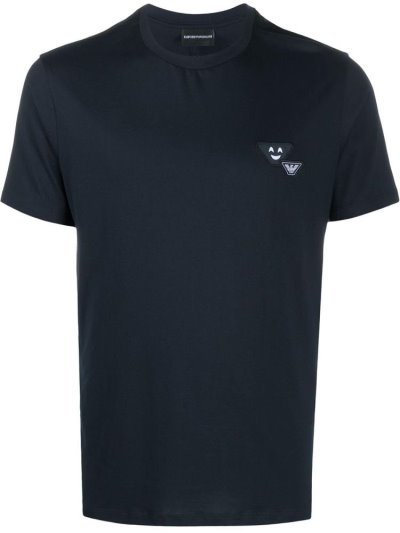 Armani Emporio Logo Kurzes Sleeve Bomberjacke Herren Blau | GYJRNSAS